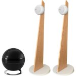 Cabasse pack io3 blanc mat sur pied chne + the pearl sub noir mat