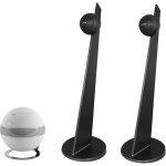 Cabasse pack io3 noir mat sur pied noir + the pearl sub blanc mat