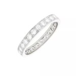 Alliance tour complet diamants 0. 75 carat or blanc 2. 33g Alliance tour complet diamants 0. 75 carat or blanc 2. 33g