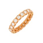 Alliance tour complet diamants 1 carat or rose 3. 17g