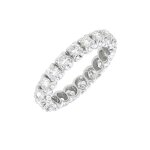 Alliance tour complet diamants 2. 09 carats or blanc 4. 56g