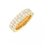 Alliance tour complet double rang diamants 3 carats or jaune 6. 47g Alliance tour complet double rang diamants 3 carats or jaune 6. 47g