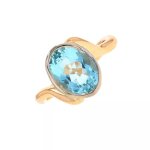 Bague aigue - marine 1. 89 carat 2 ors 4. 44g