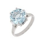 Bague aigue - marine 2. 90 carats or blanc 3. 74g