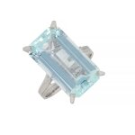 Bague aigue - marine 9. 23 carats or blanc 4. 77g