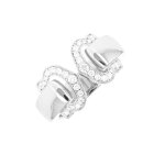 Bague cartier double c diamants 0. 28 carat or blanc 8. 66g