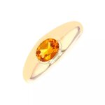 Bague citrine 0. 58 carat or jaune 6. 21g