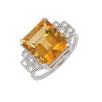 Bague citrine 7. 25