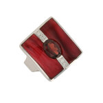 Bague clozeau grenat