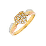 Bague coeur diamants