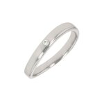Bague diamant 0. 03 carat or blanc 2. 26g