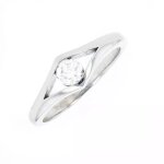 Bague diamant 0. 25 carat or blanc 3. 45g