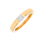 Bague diamants 0. 09 carat 2 ors 3. 60g