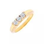 Bague diamants 0. 10 carat 2 ors 3. 58g Bague diamants 0. 10 carat 2 ors 3. 58g