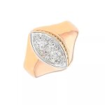 Bague diamants 0. 12 carat 2 ors 9. 17g