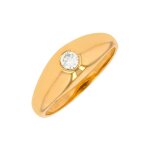 Bague diamant 0. 12 carat or jaune 3. 89g