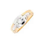 Bague diamant 0. 15 carat 2 ors 3. 85g