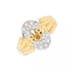 Bague diamants 0. 18 carat 2 ors 7. 61g