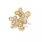 Bague diamants 0. 20 carat 2 ors 4. 66g