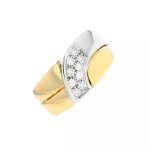 Bague diamants 0. 27 carat 2 ors 8. 15g Bague diamants 0. 27 carat 2 ors 8. 15g