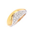 Bague diamants 0. 30 carat 2 ors 8. 50g