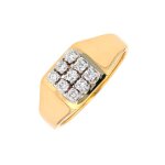 Bague diamants 0. 36 carat 2 ors 5. 86g