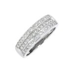 Bague diamants 0. 41 carat or blanc 5. 80g