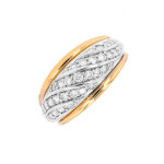 Bague diamants 0. 45 carat 2 ors 7. 87g