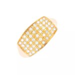 Bague diamants 0. 45 carat or jaune 8. 81g