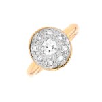 Bague diamants 0. 51 carat 2 ors 6. 41g