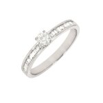 Bague diamants 0. 58 carat or blanc 3. 11g