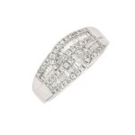 Bague diamants 0. 63 carat or blanc 4. 64g