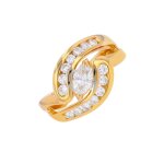 Bague diamants 0. 72 carat or jaune 5. 56g Bague diamants 0. 72 carat or jaune 5. 56g