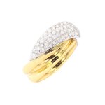 Bague diamants 0. 80 carat 2 ors