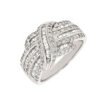 Bague diamants 0. 92 carat or blanc 8. 69g
