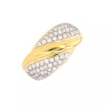 Bague diamants 0. 96 carat 2 ors 10. 81g