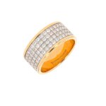 Bague diamants 0. 96 carat 2 ors 11. 48g