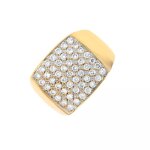 Bague diamants 0. 98 carat 2 ors 15. 27g