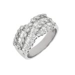 Bague diamants 1. 21 carat or blanc 8. 48g