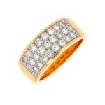Bague diamants 1. 50 carat or jaune 16. 98g