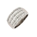 Bague diamants 1 carat or blanc 7. 68g