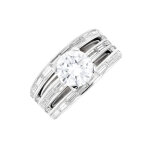 Bague diamants 3. 19 carats or blanc 11. 97g