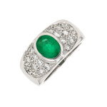 Bague �meraude 0. 60
