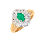 Bague �meraude 0. 65