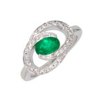 Bague �meraude 0. 80