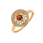 Bague grenat 0. 23 carat 2 ors 2. 68g