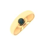 Bague jonc saphir 0. 41 carat or jaune 18. 52g