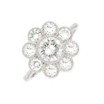 Bague marguerite diamants 1. 99 carat or blanc 4. 47g