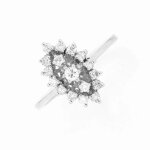Bague marquise diamants 0. 37 carat or blanc 3. 10g