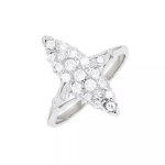 Bague marquise diamants 0. 42 carat or blanc 3. 82g